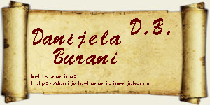Danijela Burani vizit kartica